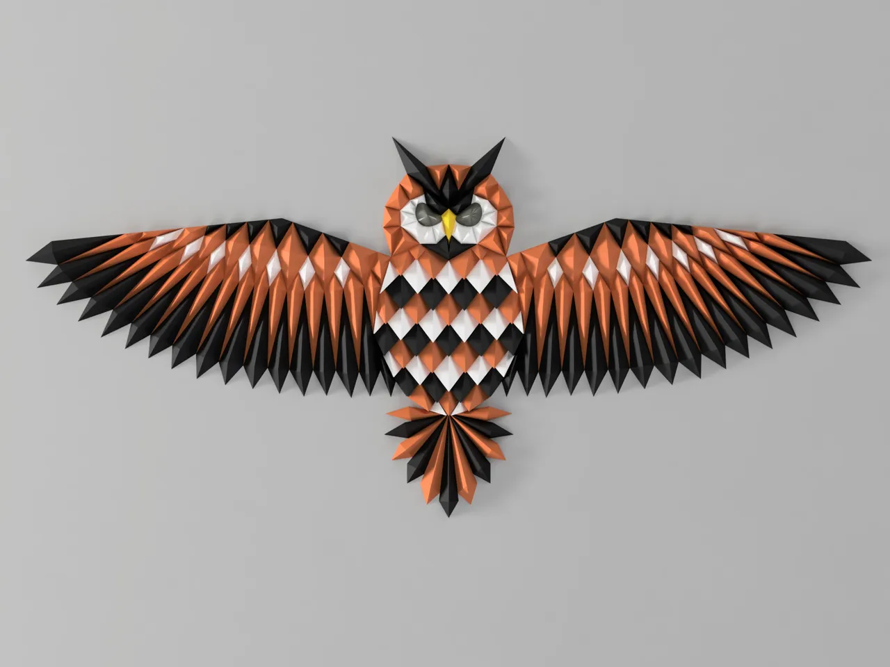 Geometric Owl wall art von dgemily | Kostenloses STL-Modell ...