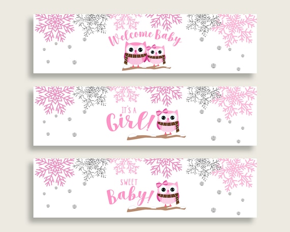 free printable owl water bottle labels