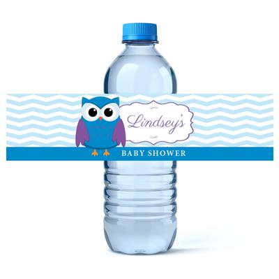 free printable owl water bottle labels