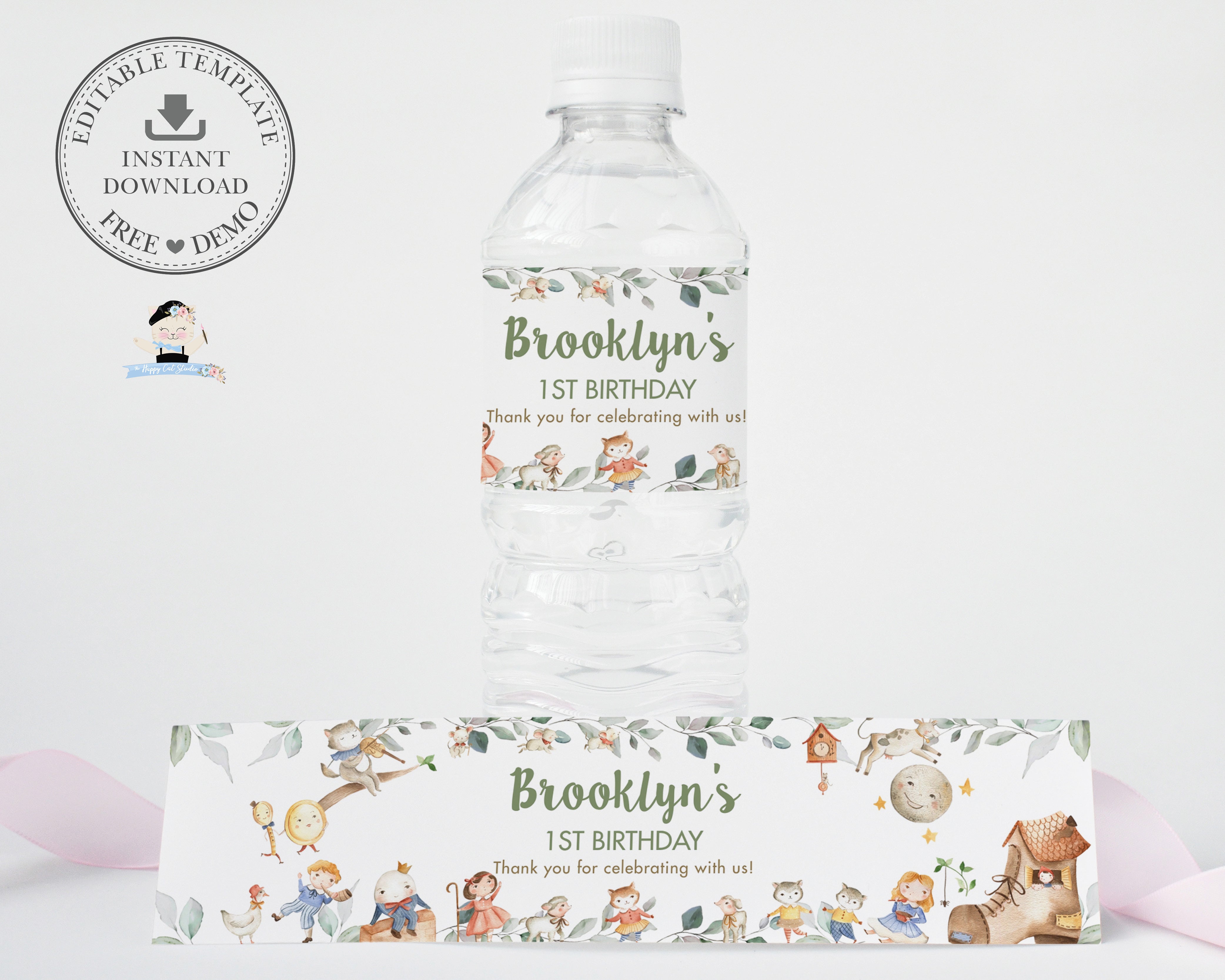 free printable owl water bottle labels