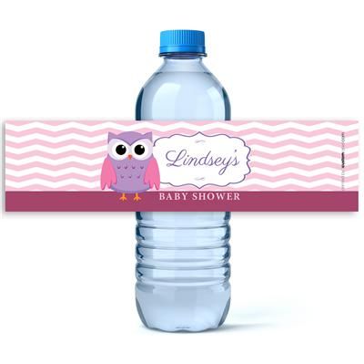 free printable owl water bottle labels