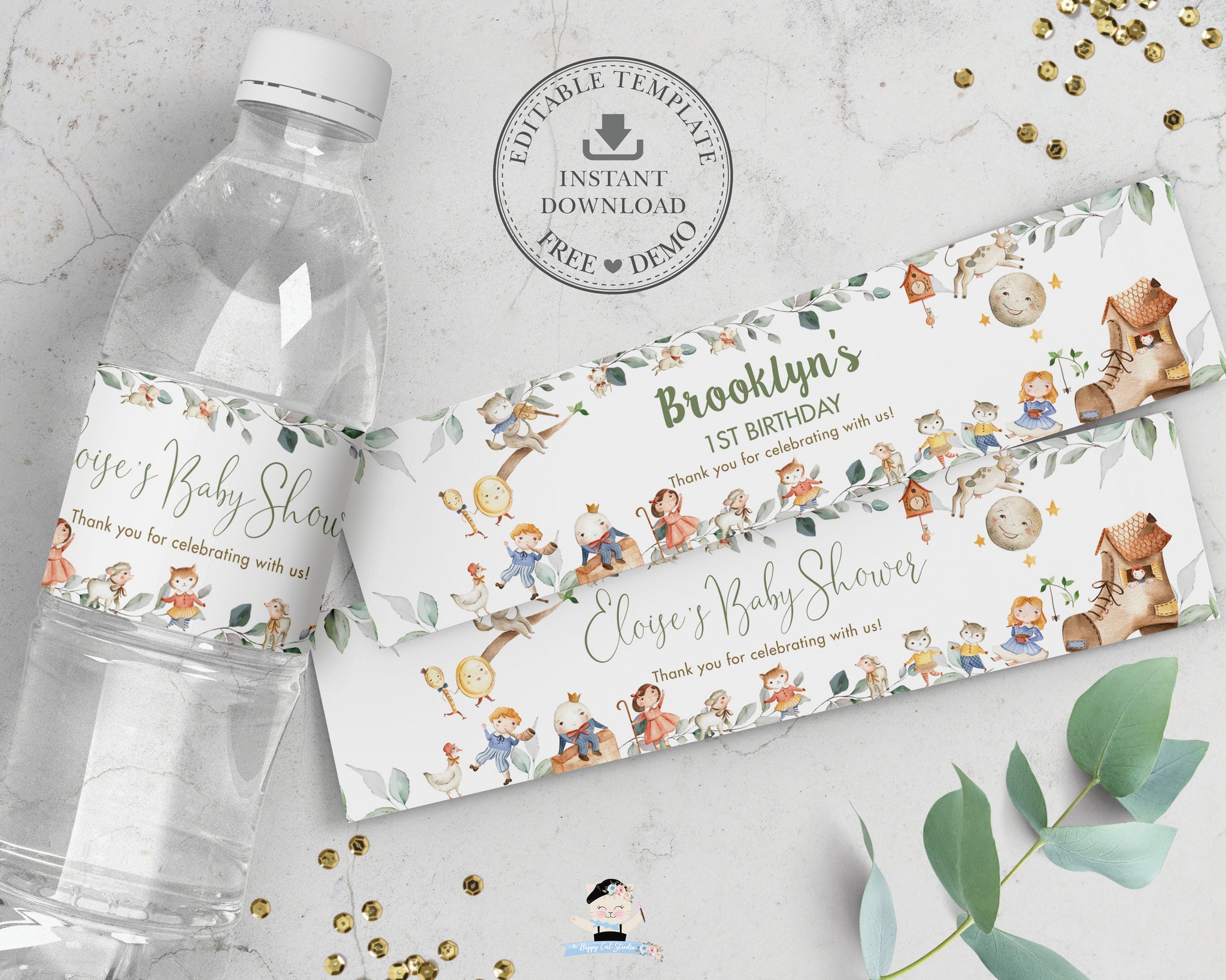free printable owl water bottle labels