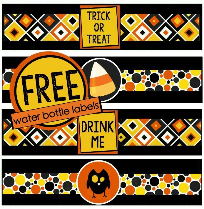 free printable owl water bottle labels