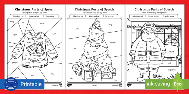 free printable parts of speech worksheet