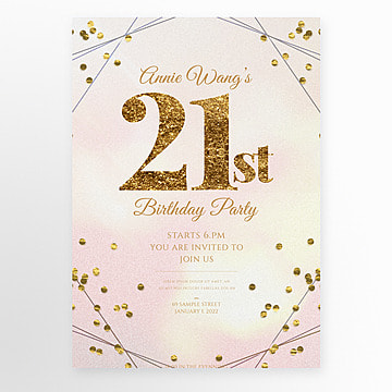 21st Birthday Templates PSD Design For Free Download | Pngtree