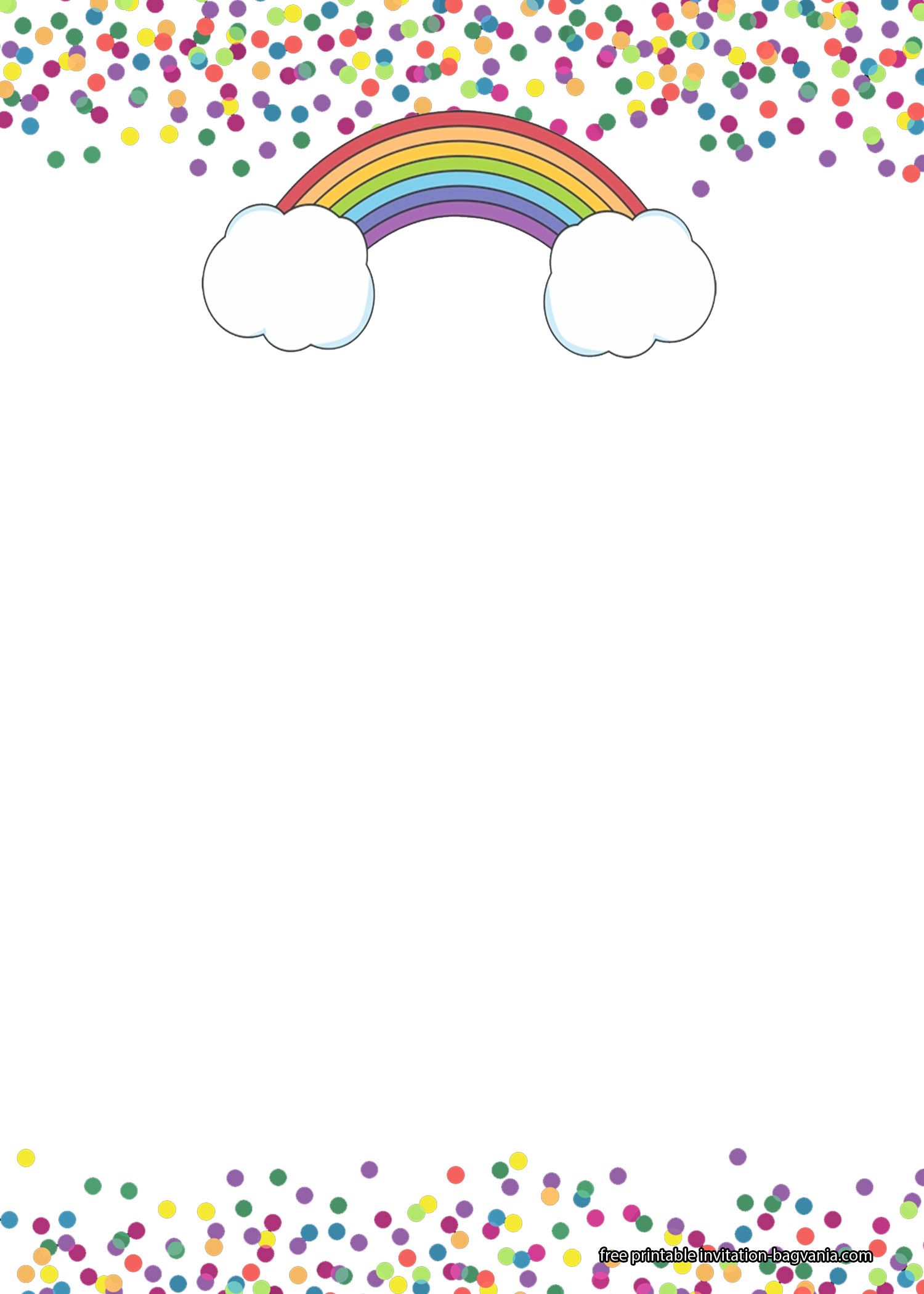 FREE Rainbow Pamper Invitation Templates