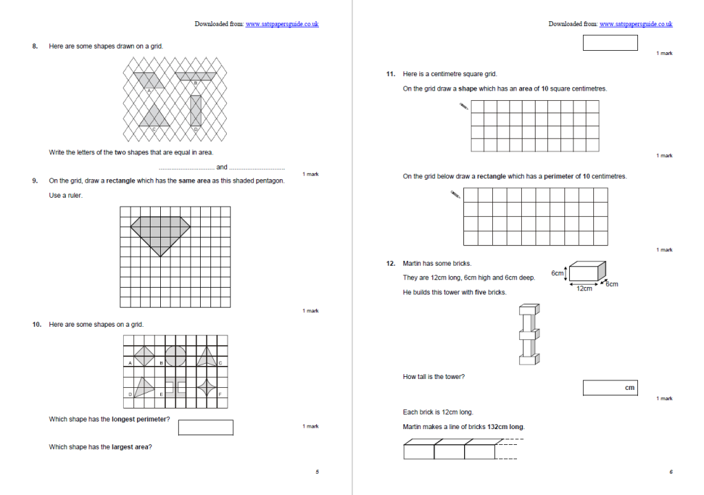 Area and perimeter - Best worksheets and ideas for KS1/2 maths ...