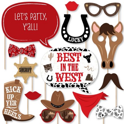 free printable photo booth props cowboy
