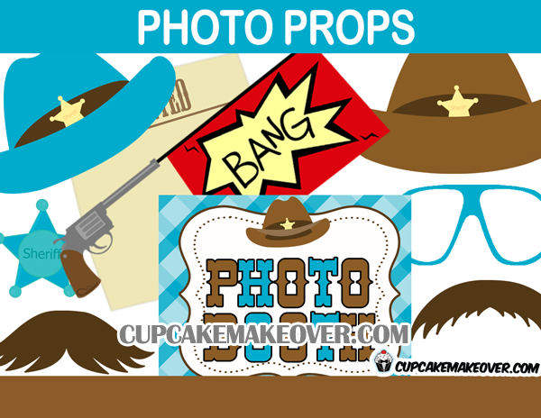 free printable photo booth props cowboy
