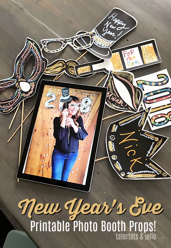 free printable photo booth props new year 2018