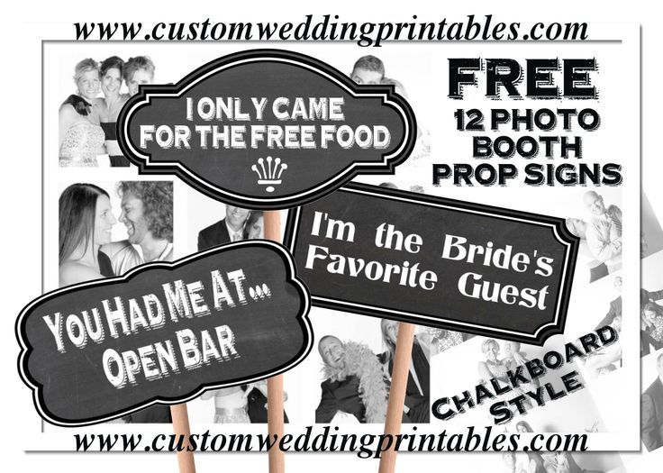 free printable photo booth props signs
