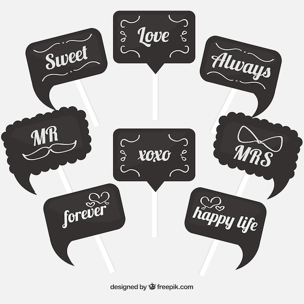 free printable photo booth props signs