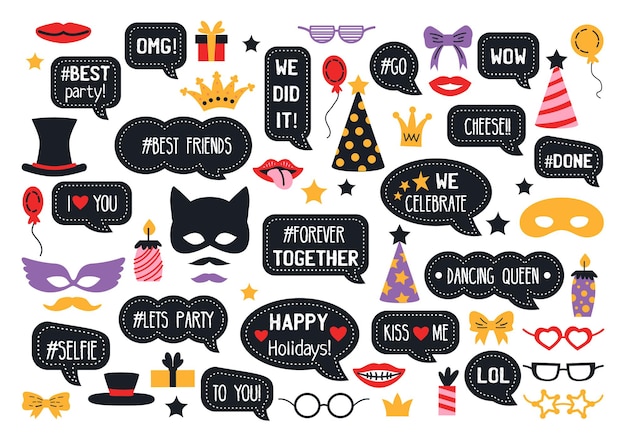 free printable photo booth props social media