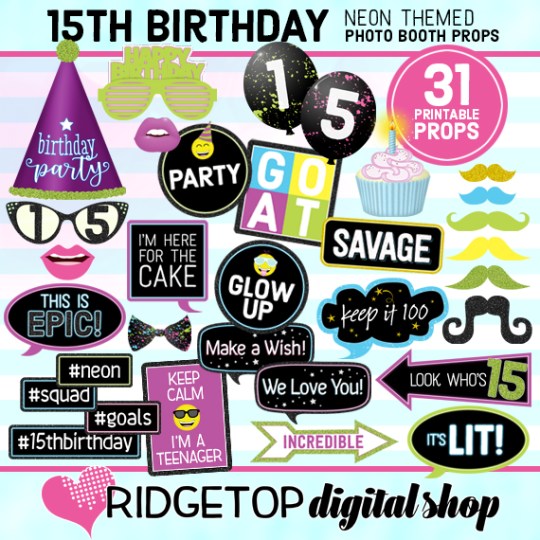 free printable photo booth props social media