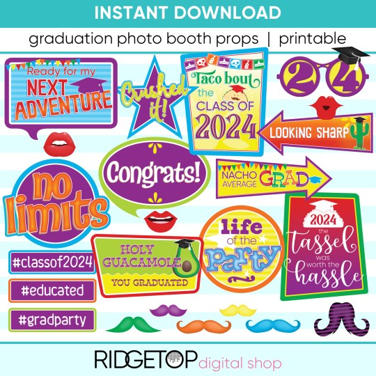 free printable photo booth props social media