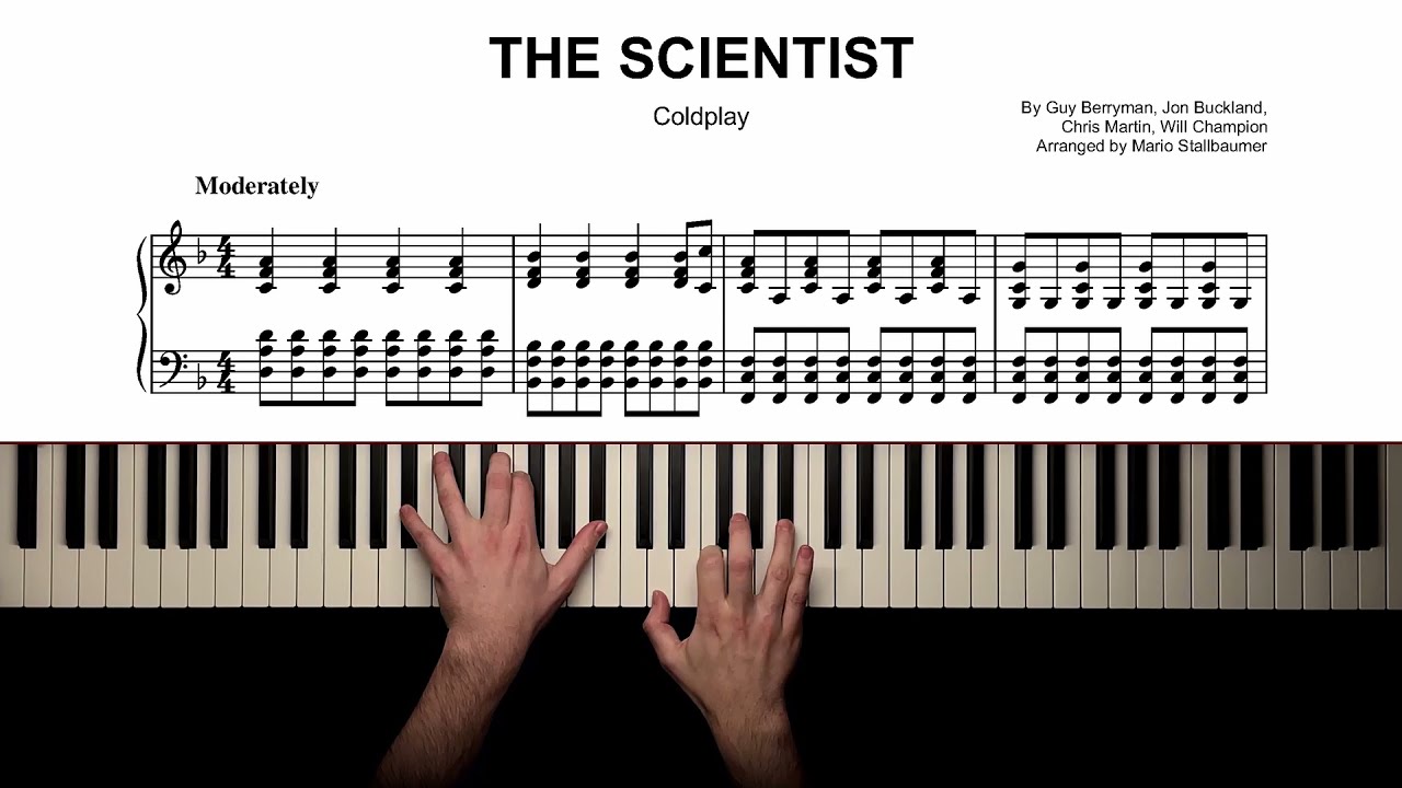 free printable piano sheet music the scientist coldplay