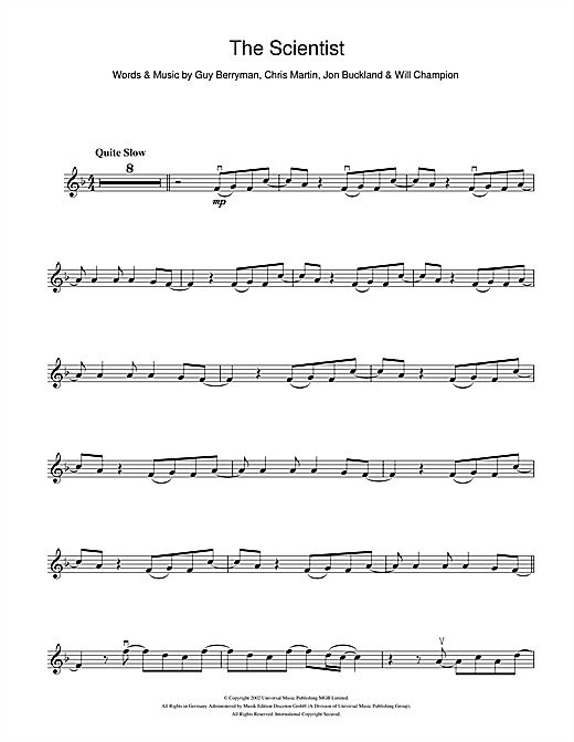 free printable piano sheet music the scientist coldplay