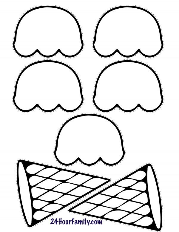 free printable picture of ice cream cone