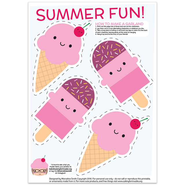 free printable picture of ice cream cone
