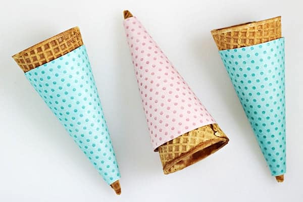 Free Printable Polka Dot Ice Cream Cone Wrappers • The Pinning Mama