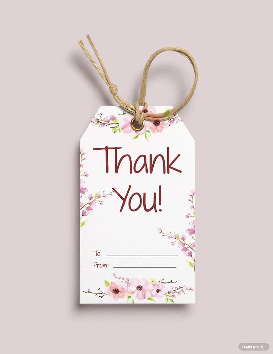 free printable pink and gold thank you tags
