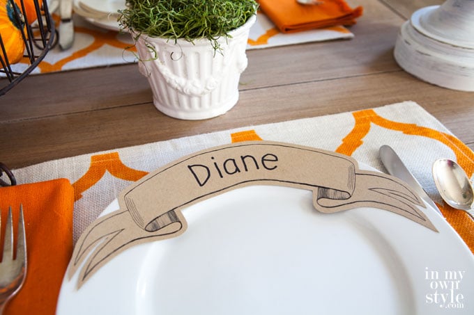 free printable place card settings
