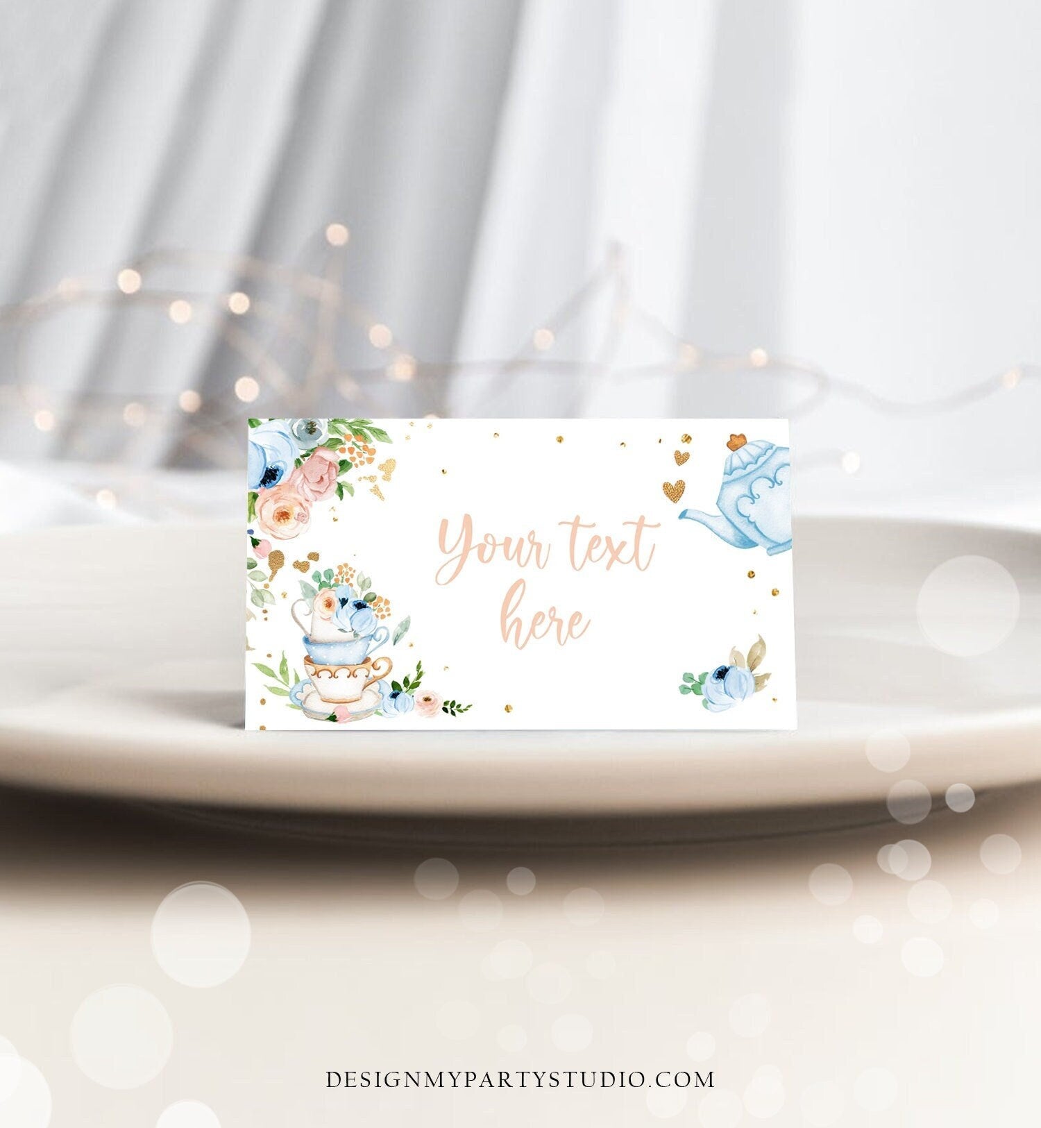 free printable place cards tea party