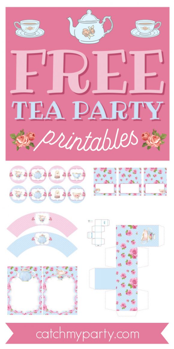 free printable place cards tea party
