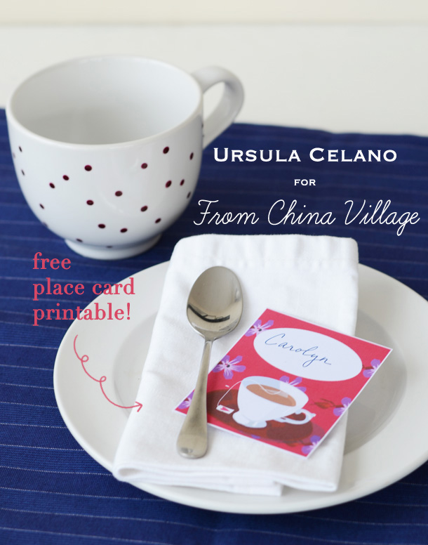free printable place cards tea party