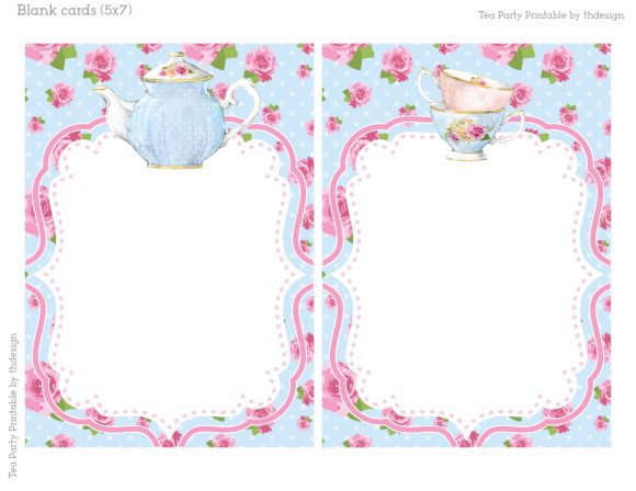 free printable place cards tea party