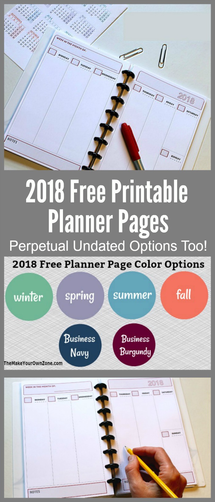 free printable planner 2018 daily