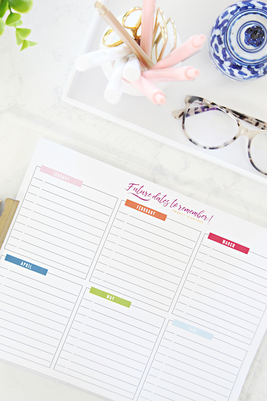 free printable planner 2018 daily