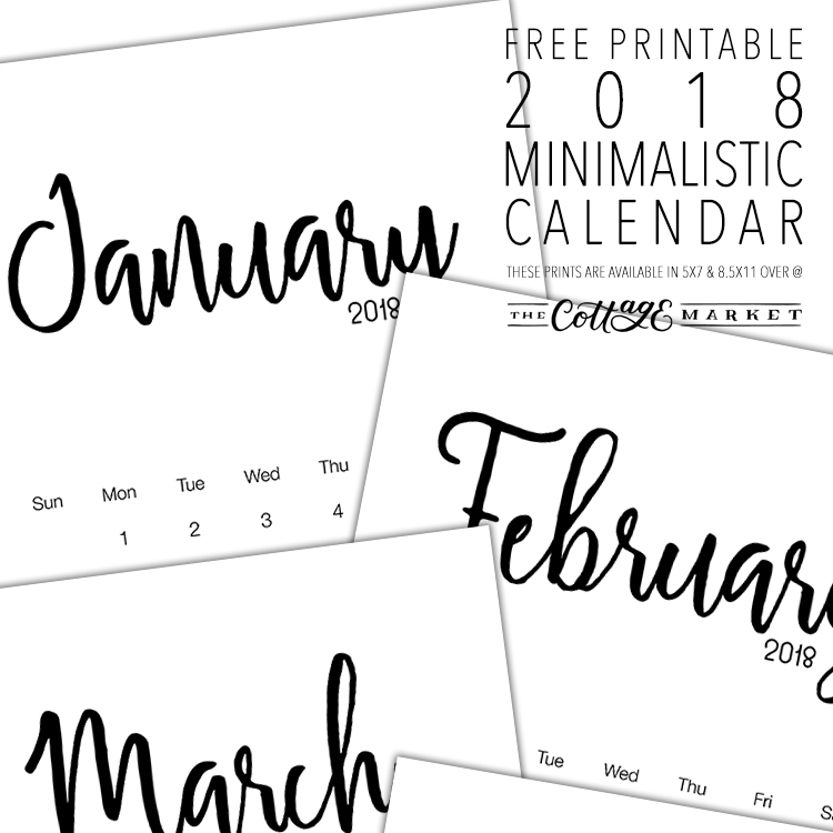 free printable planner 2018 minimalist
