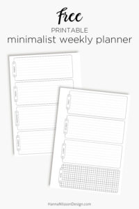 free printable planner 2018 minimalist