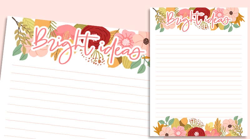 free printable planner notes