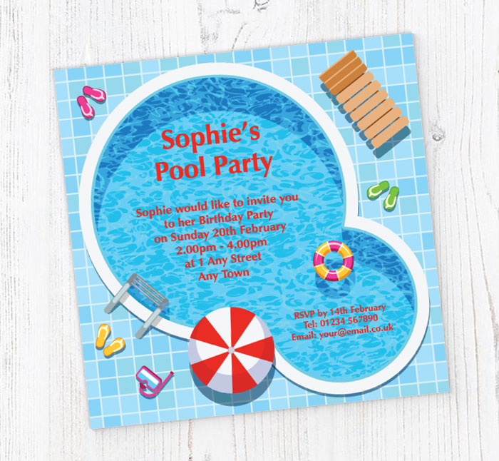 free printable pool party invitations online