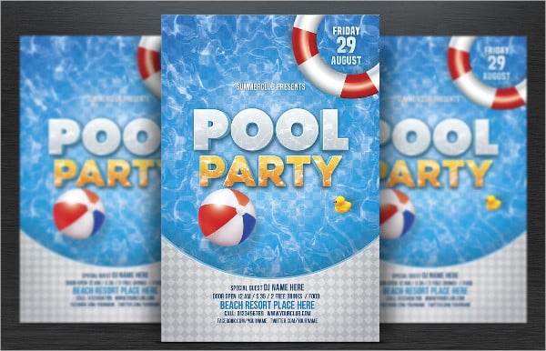 free printable pool party invitations online