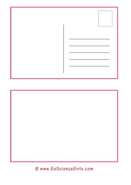 free printable postcard templates online