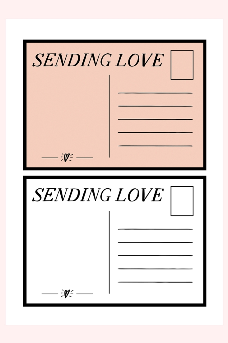 free printable postcard templates online