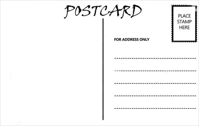 free printable postcard templates online