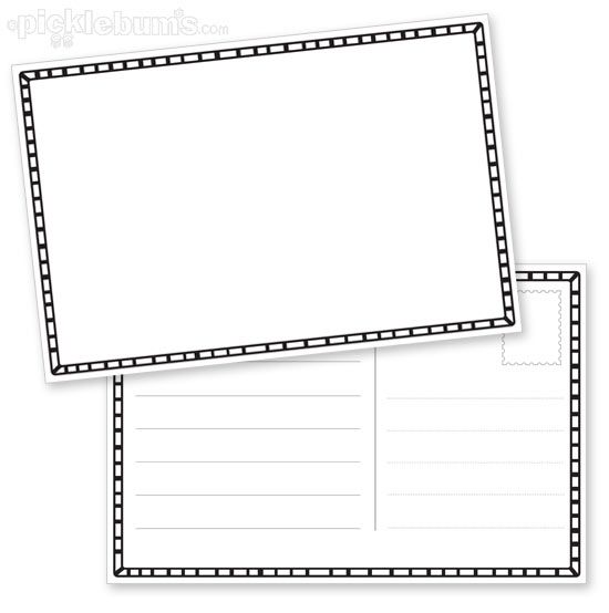 Draw Your Own Postcard Free Printable Template