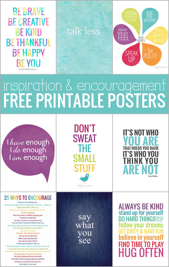 Free Printable Posters for Inspiration and Encouragement.