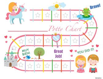 free printable potty chart princess
