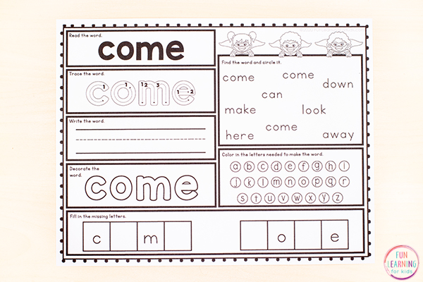 free printable pre k printables