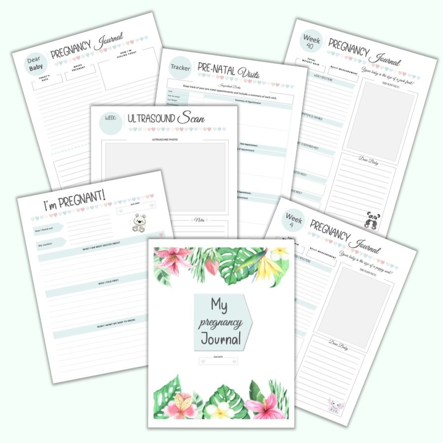 free printable pregnancy journal pages