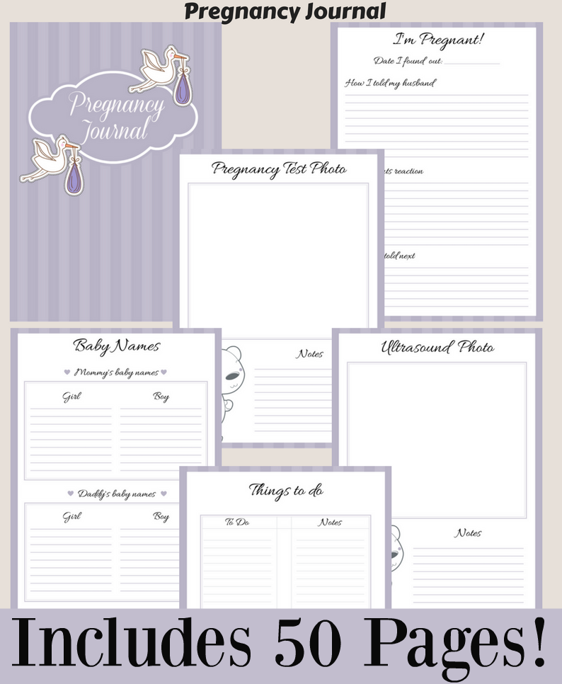 free printable pregnancy journal pages