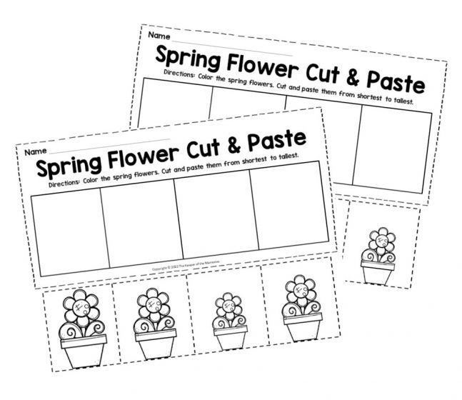 Free Printable Spring Cut and Paste Worksheets - The Keeper of the ...