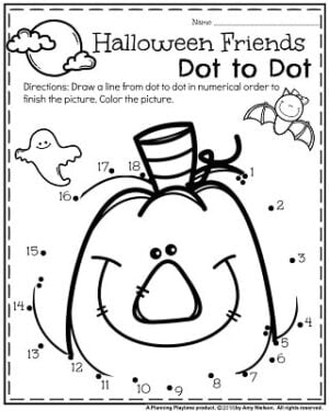 free printable preschool halloween worksheet