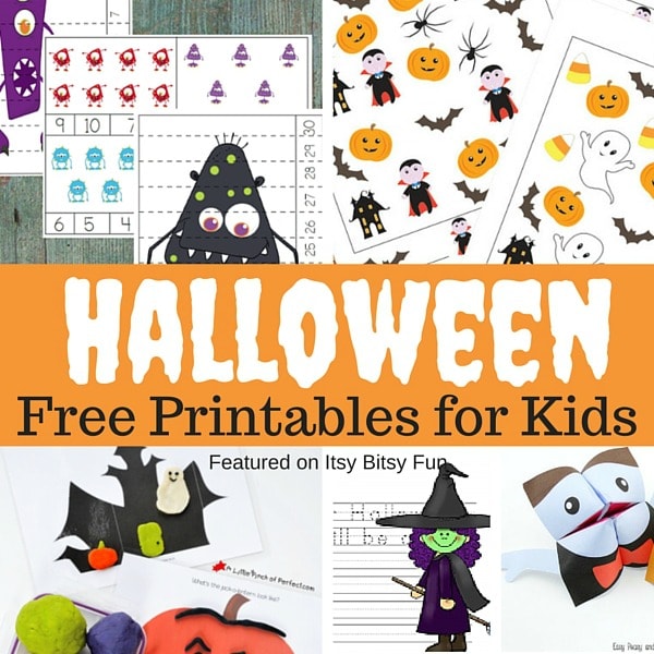 Free Printable Halloween Worksheets and More - Itsy Bitsy Fun