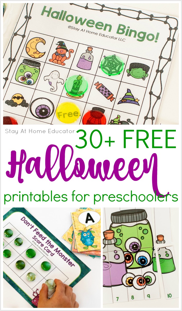free printable preschool halloween worksheet